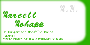 marcell mohapp business card